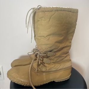 Sorel Tall Duck Boot Winter Snow Size 13 Rain Canada Vintage Warm Lined Rust
